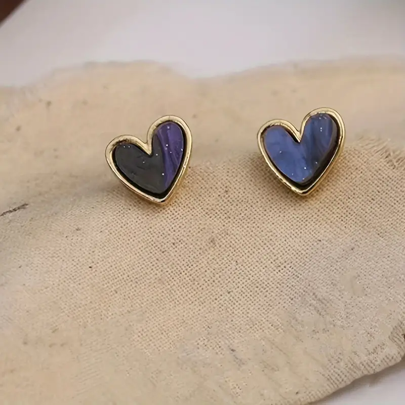 Mini Delicate Heart Shaped Stud Earrings - Image 10