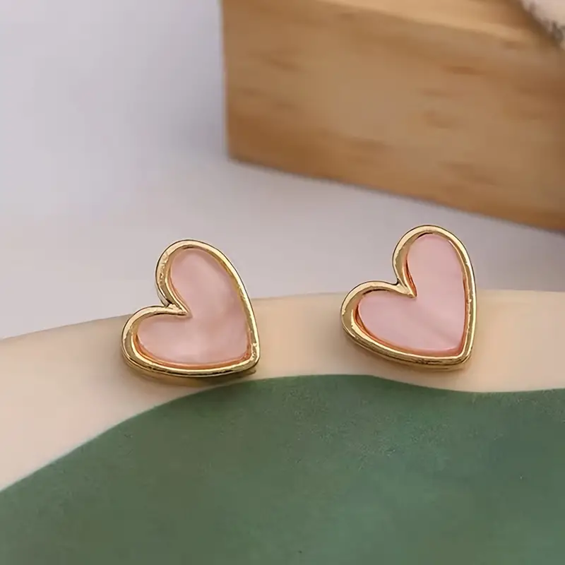 Mini Delicate Heart Shaped Stud Earrings - Image 11