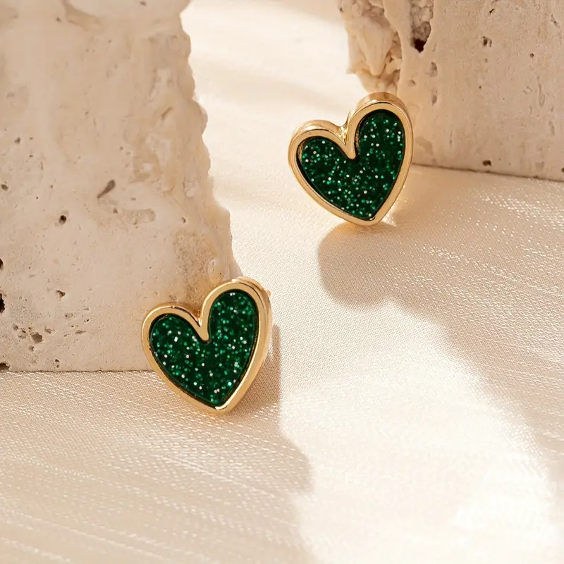 Mini Delicate Heart Shaped Stud Earrings - Image 13