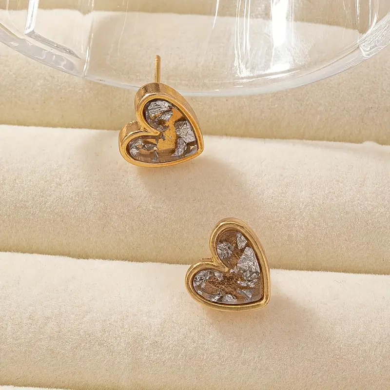 Mini Delicate Heart Shaped Stud Earrings - Image 18