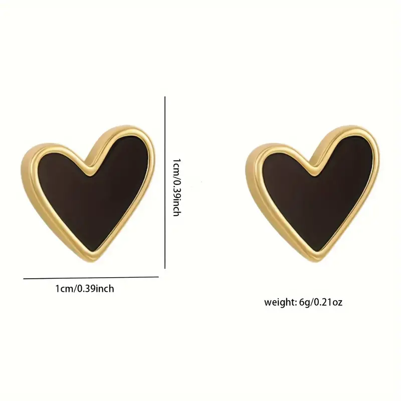Mini Delicate Heart Shaped Stud Earrings - Image 4