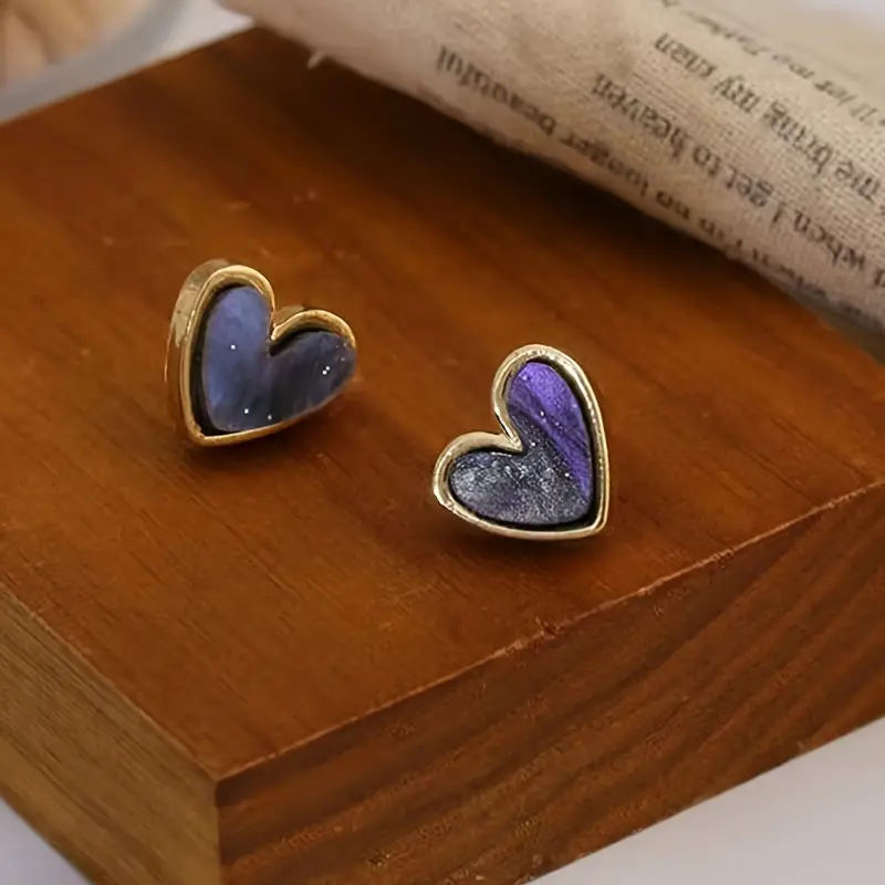 Mini Delicate Heart Shaped Stud Earrings - Image 6