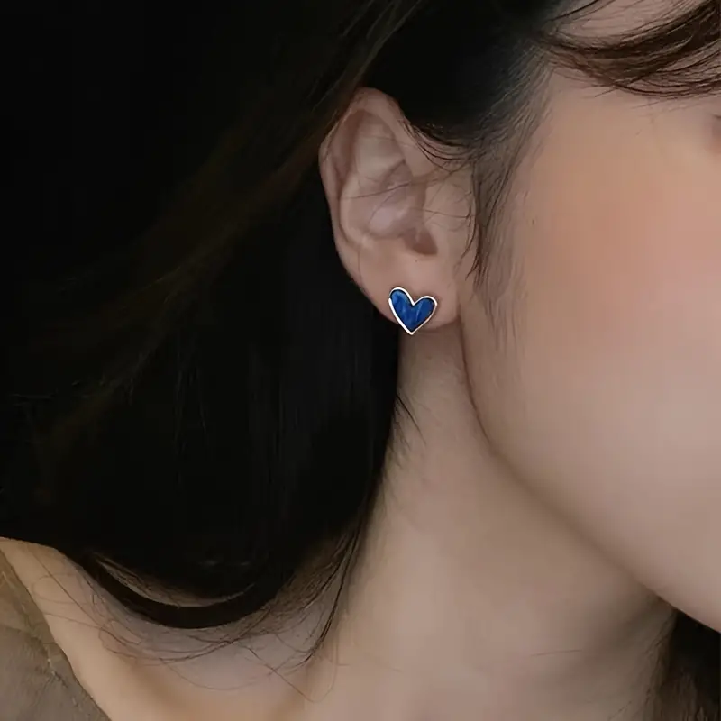 Mini Delicate Heart Shaped Stud Earrings - Image 7