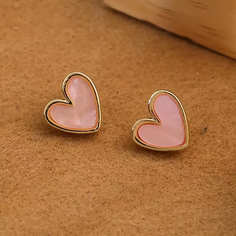 Mini Delicate Heart Shaped Stud Earrings - Image 9